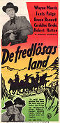 De fredlösas land 1950 poster Wayne Morris Janis Paige Bruce Bennett Edwin L Marin