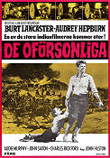 The Unforgiven 1960 movie poster Burt Lancaster Audrey Hepburn Audie Murphy John Huston