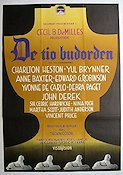 The Ten Commandments 1956 movie poster Charlton Heston Yul Brynner Anne Baxter Cecil B DeMille Religion