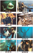 Deep Blue Sea 1999 lobby card set Thomas Jane Saffron Burrows Stellan Skarsgård Renny Harlin Fish and shark