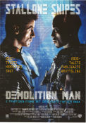 Demolition Man 1993 movie poster Sylvester Stallone Wesley Snipes Sandra Bullock Marco Brambilla