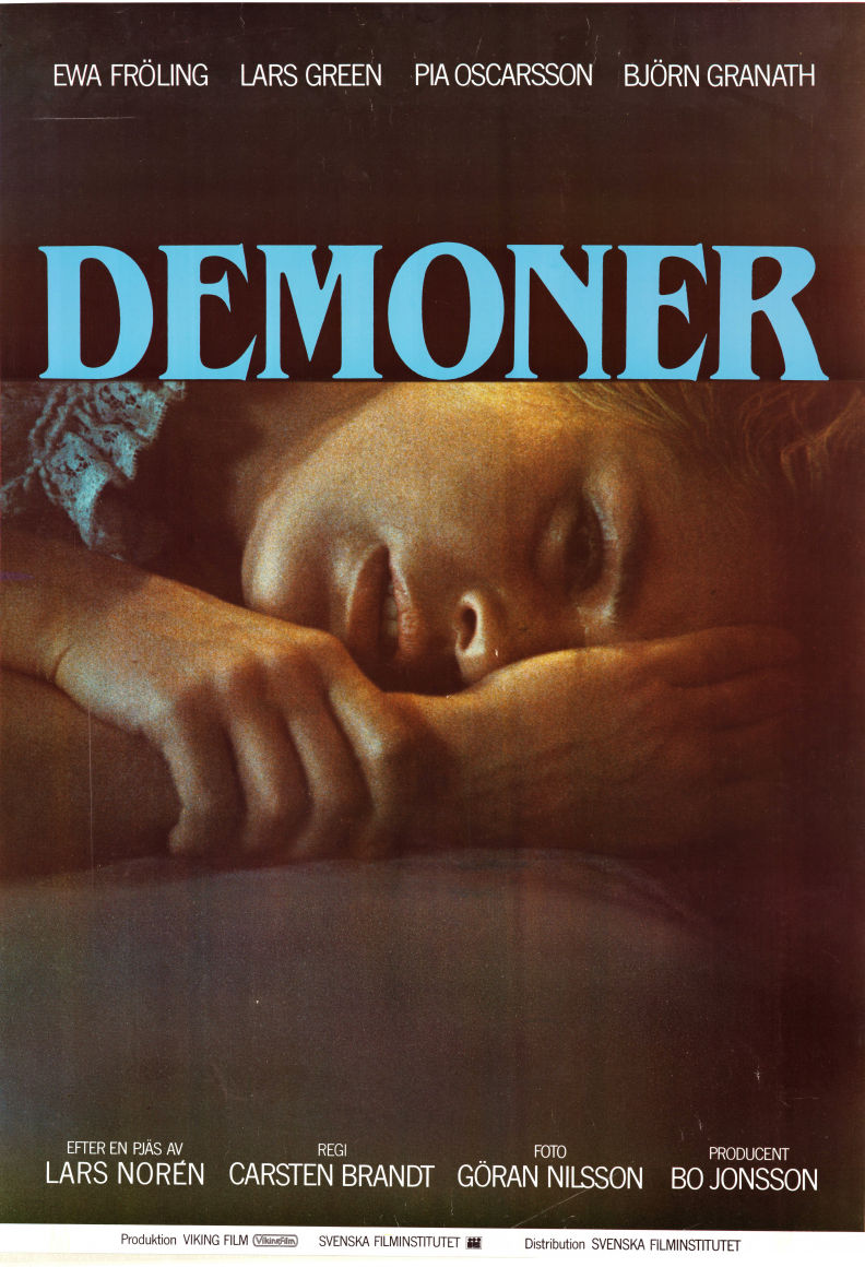 Demoner 1986 movie poster Ewa Fröling Björn Granath Lars Green Carsten Brandt Writer: Lars Norén
