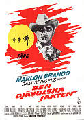 Den djävulska jakten 1966 poster Marlon Brando Robert Redford Angie Dickinson Jane Fonda Arthur Penn