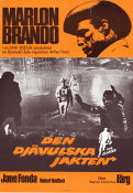 Den djävulska jakten 1966 poster Marlon Brando Robert Redford Angie Dickinson Jane Fonda Arthur Penn