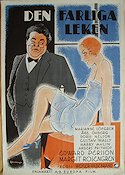 Den farliga leken 1933 movie poster Edvard Persson Marianne Löfgren