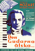 Den gudarna älska 1936 poster Stephen Haggard Victoria Hopper Basil Dean Musik: Wolfgang Amadeus Mozart Instrument