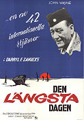 Den längsta dagen 1962 poster Paul Anka Richard Burton Henry Fonda Sean Connery John Wayne Ken Annakin Krig Hitta mer: Nazi