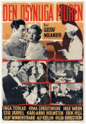 Den osynliga muren 1944 movie poster Inga Tidblad Irma Christenson Karl-Arne Holmsten Gustaf Molander