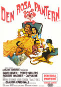 The Pink Panther 1963 movie poster Peter Sellers David Niven Claudia Cardinale Robert Wagner Blake Edwards Poster artwork: Jack Rickard Find more: Pink Panther