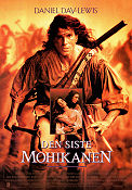 Den siste mohikanen 1992 poster Daniel Day-Lewis Madeleine Stowe Russell Means Michael Mann