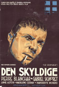 Den skyldige 1937 poster Pierre Blanchar Gabriel Signoret Madeleine Ozeray Raymond Bernard Rökning