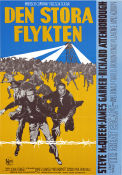 Den stora flykten 1963 poster Steve McQueen James Garner Richard Attenborough John Sturges Hitta mer: Nazi