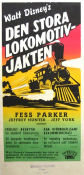 The Great Locomotive Chase 1956 movie poster Fess Parker Jeffrey Hunter Jeff York Francis D Lyon