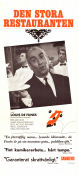 Den stora restauranten 1966 poster Louis de Funes Bernard Blier Maria-Rosa Rodriguez Jacques Besnard