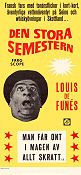 Den stora semestern 1967 poster Louis de Funes Ferdy Mayne Martine Kelly Jean Girault Resor