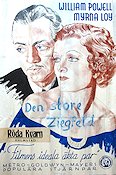 The Great Ziegfeld 1936 movie poster William Powell Myrna Loy Luise Rainer Robert Z Leonard Musicals