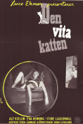 Den vita katten 1950 movie poster Alf Kjellin Eva Henning Sture Lagerwall Hasse Ekman Cats