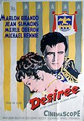 Desiree 1954 movie poster Marlon Brando Jean Simmons Henry Koster