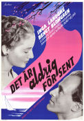 Det är aldrig för sent 1956 movie poster Inga Landgré Bengt Blomgren Marianne Aminoff Renée Björling Barbro Boman