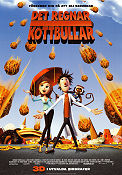 Det regnar köttbullar 2009 poster Phil Lord Animerat Mat och dryck