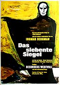 The Seventh Seal 1957 movie poster Max von Sydow Gunnar Björnstrand Nils Poppe Bengt Ekerot Bibi Andersson Inga Gill Gunnel Lindblom Ingmar Bergman