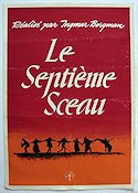 The Seventh Seal 1957 movie poster Max von Sydow Gunnar Björnstrand Nils Poppe Bengt Ekerot Bibi Andersson Inga Gill Gunnel Lindblom Ingmar Bergman