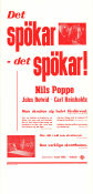 Det spökar det spökar 1943 movie poster Nils Poppe Carl Reinholdz John Botvid Hugo Bolander