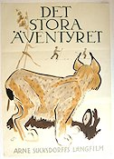 The Great Adventure 1953 movie poster Anders Nohrborg Kjell Sucksdorff Arne Sucksdorff Documentaries Cats