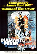 Diamonds Are Forever 1971 movie poster Sean Connery Jill St John Charles Gray Guy Hamilton