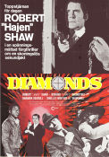 Diamonds 1975 movie poster Robert Shaw Richard Roundtree Barbara Hershey Menahem Golan