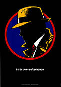 Dick Tracy 1990 poster Al Pacino Dustin Hoffman Madonna Warren Beatty Maffia Från serier