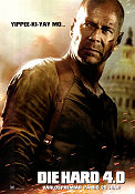 Live Free or Die Hard 2007 movie poster Bruce Willis Justin Long Timothy Olyphant Len Wiseman