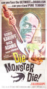 Die Monster Die! 1965 poster Boris Karloff Daniel Haller