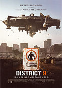 District 9 2009 poster Sharlto Copley David James Jason Cope Neill Blomkamp Filmen från: South Africa Rymdskepp