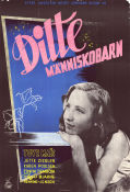 Ditte menneskebarn 1947 movie poster Tove Maes Karen Poulsen Rasmus Ottesen Bjarne Henning-Jensen Denmark