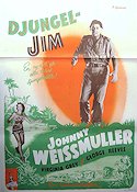 Jungle Jim 1949 movie poster Johnny Weissmuller Virginia Grey Adventure and matine From comics