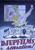 Djupfilmssensation 1958 movie poster 3-D Poster artwork: Walter Bjorne