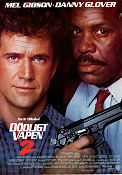 Dödligt vapen 2 1989 poster Mel Gibson Danny Glover Joe Pesci Richard Donner Vapen Poliser