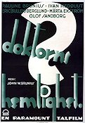 Doktorns hemlighet 1930 movie poster Erik Bullen Berglund