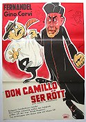 Don Camillo ser rött 1962 movie poster Fernandel Politics