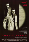 Donnie Brasco 1995 movie poster Al Pacino Johnny Depp Michael Madsen Anne Heche Mike Newell Mafia