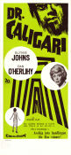 The Cabinet of Caligari 1962 movie poster Glynis Johns Dan O´Herlihy Richard Davalos Roger Kay