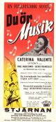 Du bist Musik 1956 movie poster Caterina Valente Paul Hubschmid Grethe Weiser Paul Martin Musicals