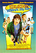 Dude Where´s My Car 2000 movie poster Ashton Kutcher Seann William Scott Danny Leinerm Cars and racing