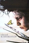 Edward Scissorhands 1990 movie poster Johnny Depp Winona Ryder Tim Robbins Tim Burton