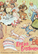 Emil och griseknoen 1972 poster Allan Edwall Björn Gustafson Jan Ohlsson Olle Hellbom Text: Astrid Lindgren Hitta mer: Lönneberga