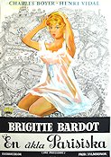 Une Parisienne 1958 movie poster Brigitte Bardot Charles Boyer Henri Vidal Ladies