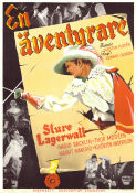 En äventyrare 1942 movie poster Sture Lagerwall Ingrid Backlin Margit Manstad Thor Modéen Gunnar Olsson Writer: Nils Ferlin