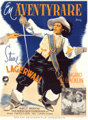 En äventyrare 1942 poster Sture Lagerwall Ingrid Backlin Margit Manstad Thor Modéen Gunnar Olsson Eric Rohman art Hitta mer: Large poster