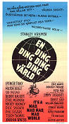 En ding ding ding ding värld 1963 poster Spencer Tracy Mickey Rooney Sid Caesar Buddy Hackett Peter Falk Stanley Kramer